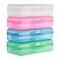 4 Pack Clear Plastic Pencil Cases for Students, School Supplies, 4 Colors
